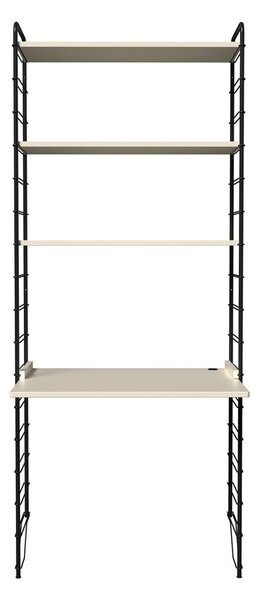 Bel/črn sistem modularnih polic 82x204 cm Dakota – Tenzo