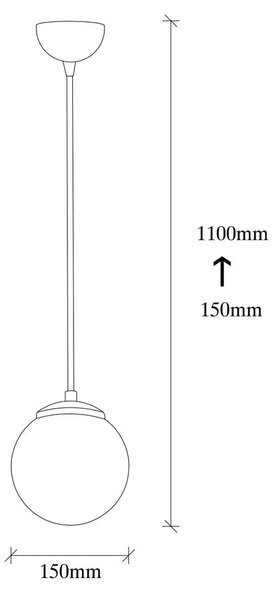 Viseča svetilka v zlati barvi s steklenim senčilom ø 15 cm Efe – Opviq lights