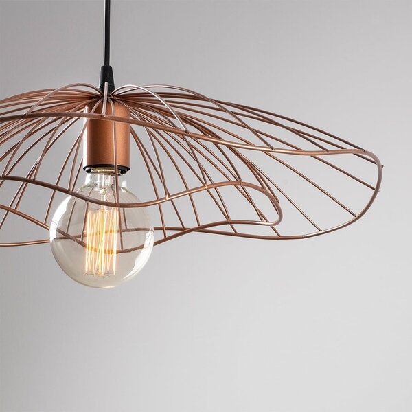 Bakrena viseča svetilka ø 50 cm Farac – Opviq lights