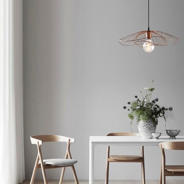 Bakrena viseča svetilka ø 50 cm Farac – Opviq lights