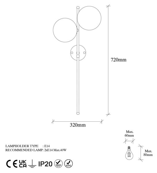 Stenska svetilka v zlati barvi Fazli – Opviq lights