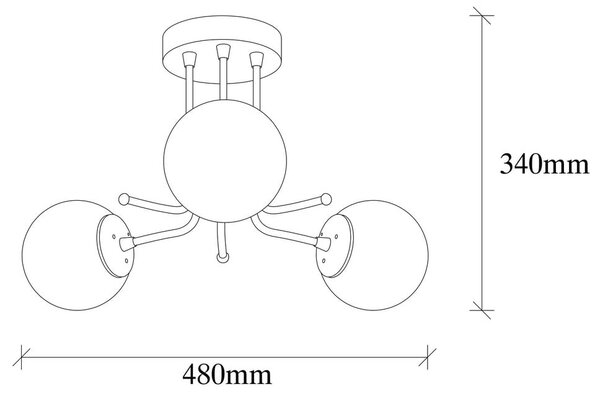 Bela/v zlati barvi stropna svetilka s steklenim senčilom ø 15 cm Daisy – Opviq lights