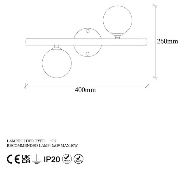 Stenska svetilka v zlati barvi Domino – Opviq lights