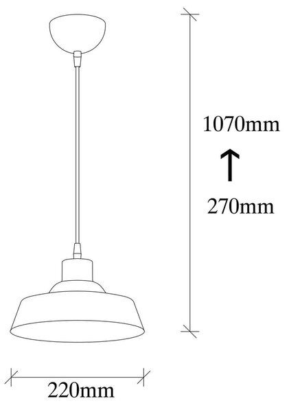 Viseča svetilka v zlati barvi s kovinskim senčilom ø 22 cm Berceste – Opviq lights