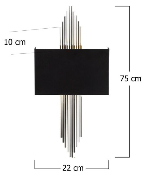 Črna/v srebrni barvi stenska svetilka – Opviq lights