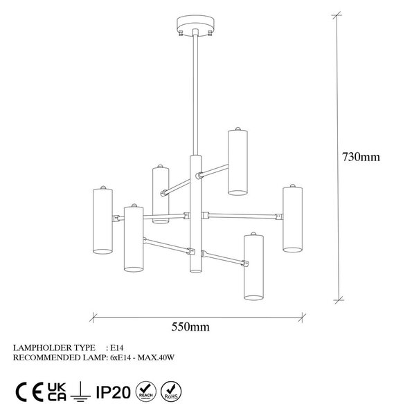 Viseča svetilka v zlati barvi s kovinskim senčilom Gharib – Opviq lights