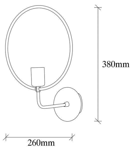 Črna stenska svetilka Circle – Opviq lights