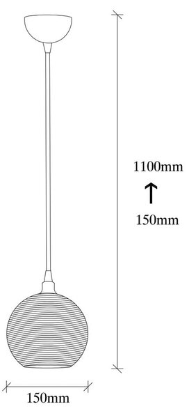 Oker rumena/v zlati barvi viseča svetilka s steklenim senčilom ø 15 cm Muzo – Opviq lights