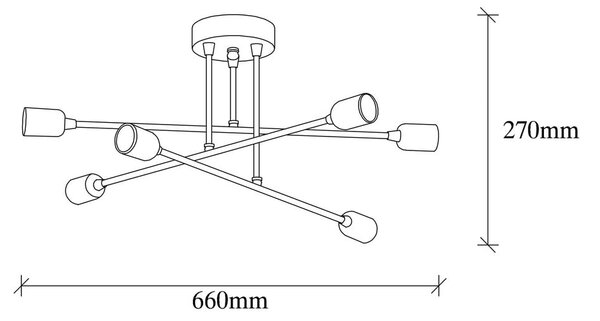 Črna stropna svetilka Fleur – Opviq lights