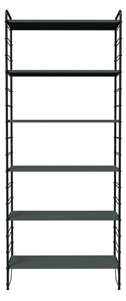 Temno zelen/črn sistem modularnih polic 82x204 cm Dakota – Tenzo