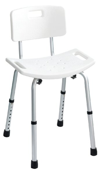 Stolček za prho z nasloni Wenko Stool With Back, 54 x 49 cm