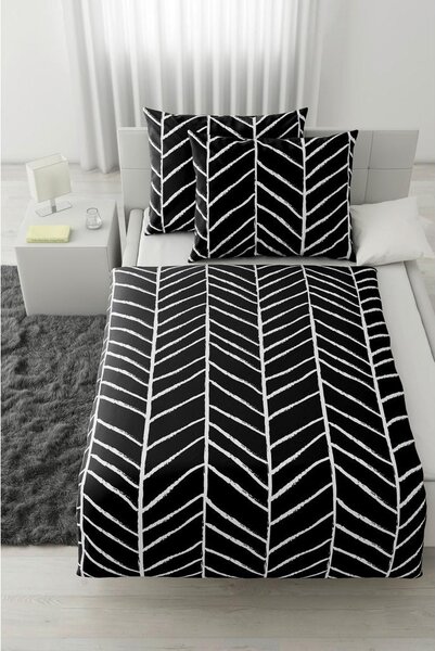 Modern Living Posteljnina Marble, Črna, 2x60/80, 200/200