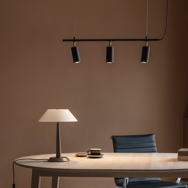 Globen Lighting viseča svetilka Hubble 3, črna, dolžina 75 cm, 3 žarnice, zatemnjen, Črna, Dnevna soba / jedilnica, Aluminij, Skandinavski