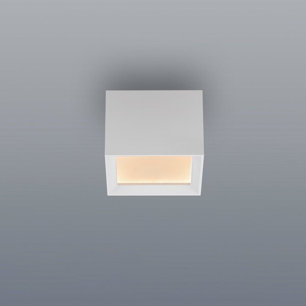 PURE LED-stropna svetilka Manhatten, bela, 1-žarilna, CCT, zatemnjen, Bela, Hodnik, Aluminij, Sodobni