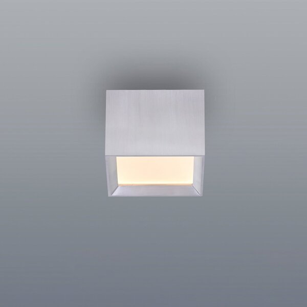 PURE LED-stropna svetilka Manhatten, stone, 1-žarilna, CCT, zatemnjen, Siva, Hodnik, Aluminij, Sodobni