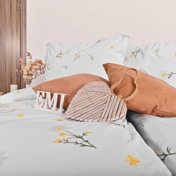 Bombažna posteljnina Marjetice EMI, Standardni enojni posteljni komplet vključuje 1x 140x200 + 1x 70x90