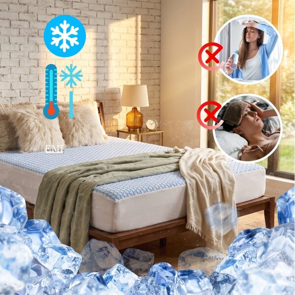 Hladilna rjuha IceFresh Comfort z elastičnim trakom po obodu EMI, Ponjava 90x200