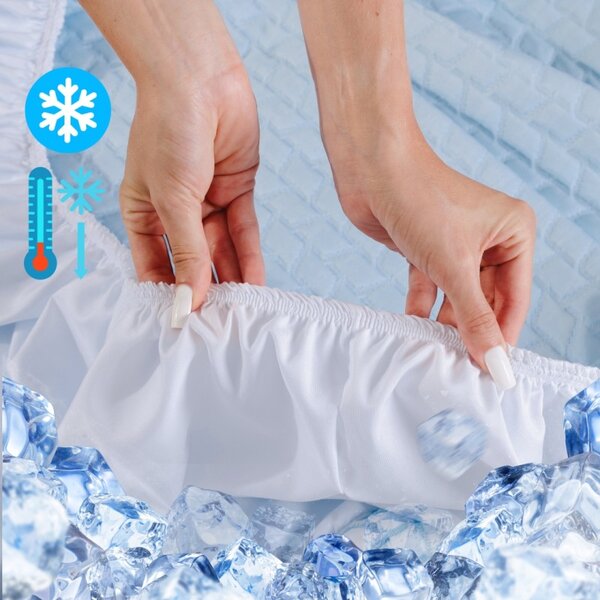 Hladilna rjuha IceFresh Comfort z elastičnim trakom po obodu EMI, Ponjava 90x200
