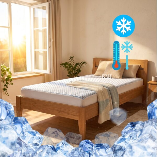 Hladilna rjuha IceFresh Comfort z elastičnim trakom po obodu EMI, Ponjava 90x200