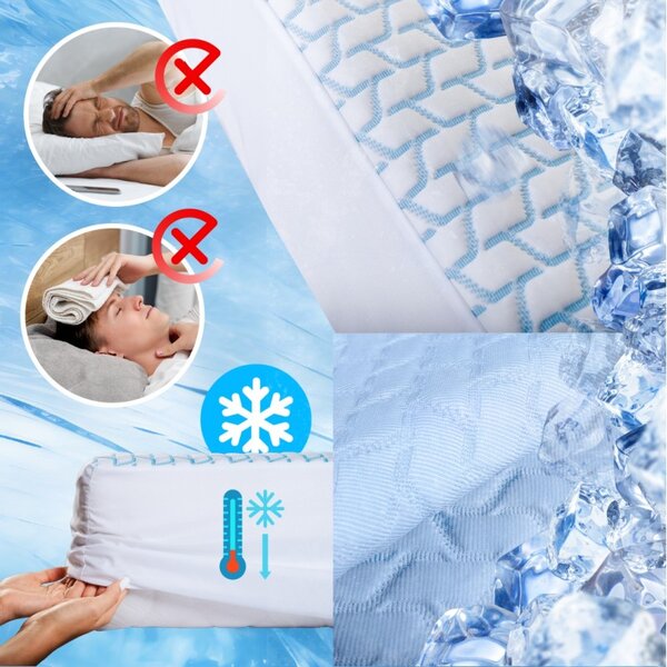 Hladilna rjuha IceFresh Comfort z elastičnim trakom po obodu EMI, Ponjava 90x200