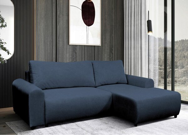 KOTNA SEDEŽNA GARNITURA, struktura temno modra