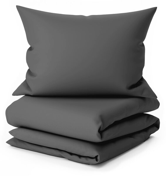 Bombažna posteljnina LUX temno siva hotelski žep Dimenzije posteljnine: 70 x 90 cm | 140 x 200 cm