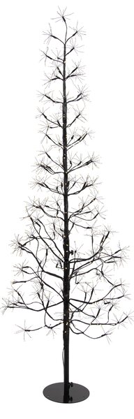 Božična stoječa svetilka črna drevo 150 cm vklj. LED s časovnikom IP44 - Caspar
