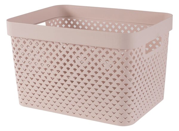 Svetlo rožnata plastična škatla za shranjevanje 35,5x26x22 cm Pure – Curver