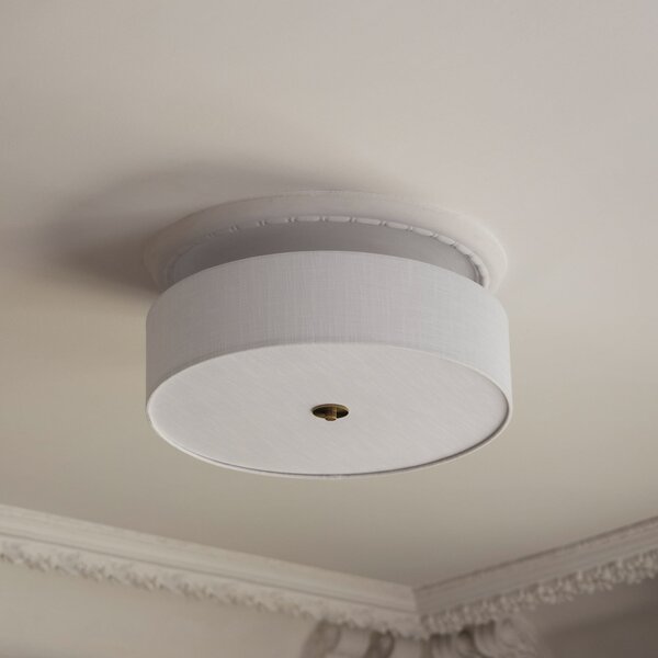 Globen Lighting stropna svetilka Noah, premer 50 cm, bela, zatemnjen, Bela, Dnevna soba / jedilnica, Tkanine / tekstil, Skandinavski