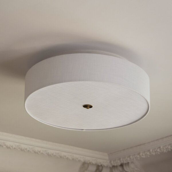 Globen Lighting stropna svetilka Noah, premer 65 cm, bela, zatemnjen, Bela, Dnevna soba / jedilnica, Tkanine / tekstil, Skandinavski