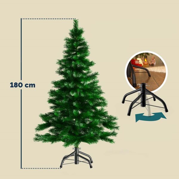 Umetno božično drevo RUDOLPH, 180cm, zeleno Casaria