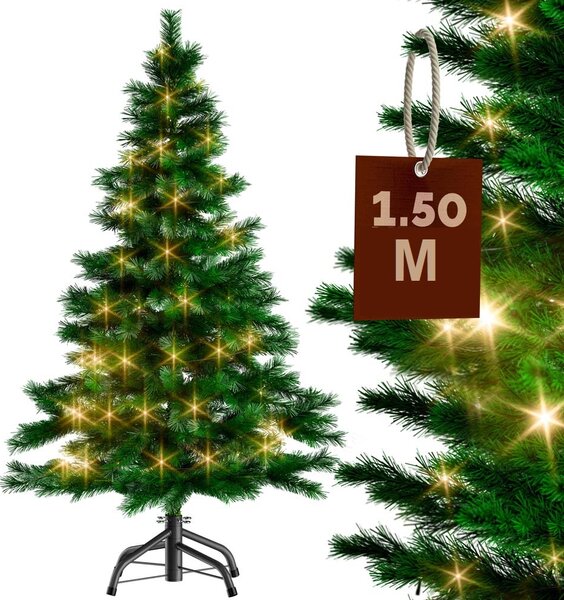 Umetno božično drevo RUDOLPH s lučkami, 150cm, zeleno Casaria