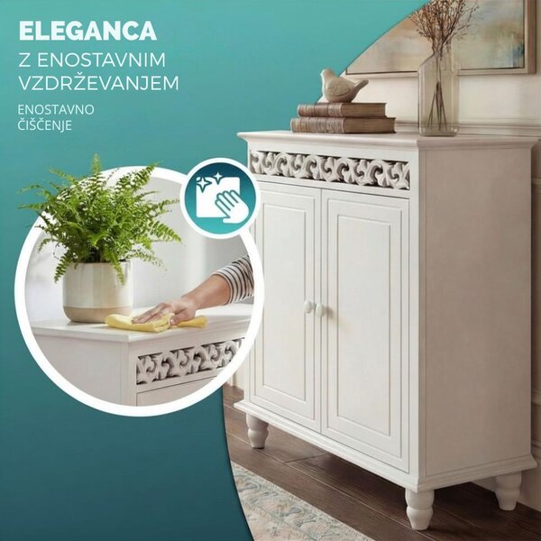 Komoda JERSEY, 76x65x35cm, bela Casaria