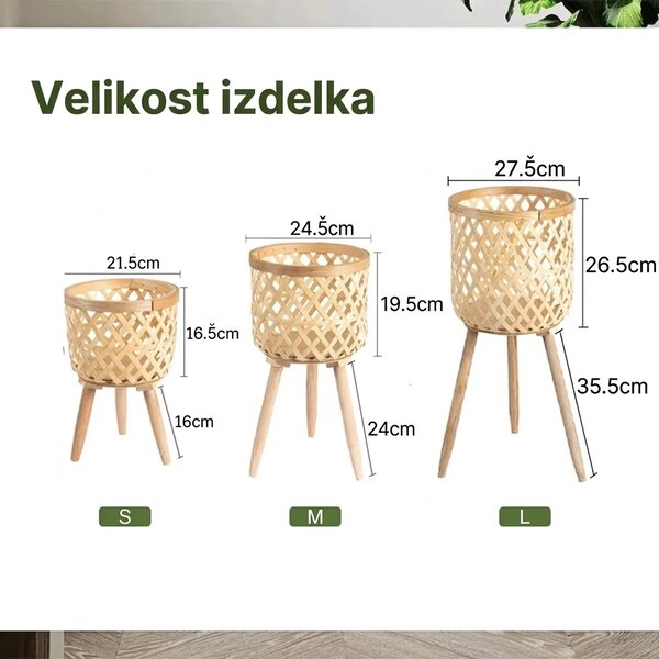 Rattanbloom™ Samostoječi Cvetni Lonci Iz Ratana