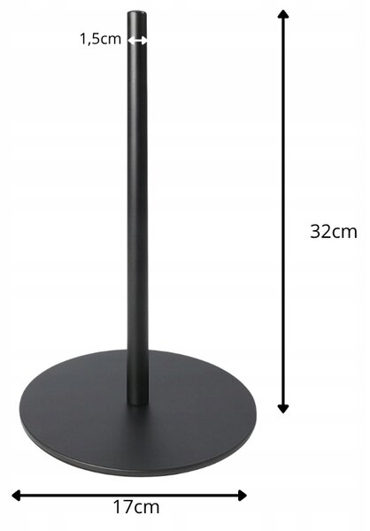 Namizno kovinsko stojalo za papirnate brisačke 32cm črno