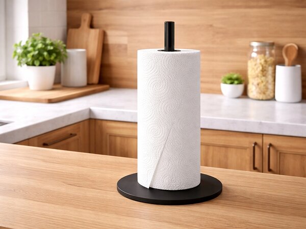 Namizno kovinsko stojalo za papirnate brisačke 32cm črno