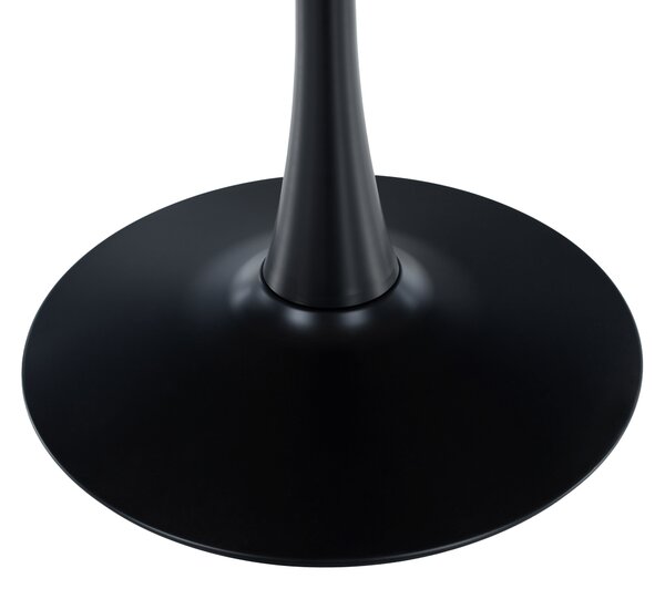 KONDELA Jedilna miza, hrast/črna, premer 80 cm, REVENTON NOVO