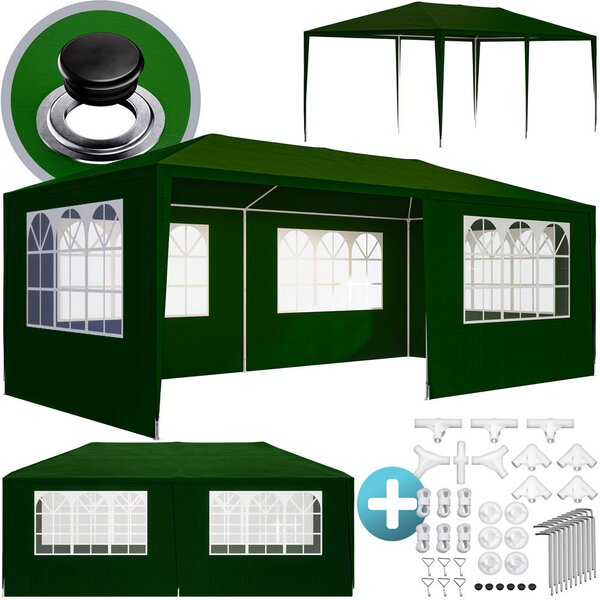 Paviljon za zabave NEAPOL, 3x6m, zelen Jurhan