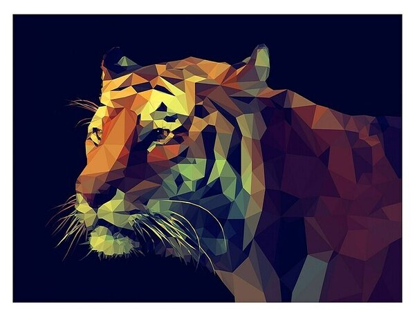 ProArt Young Living Slika na platnu (Colourful Tiger, Š x V: 120 x 90 cm)