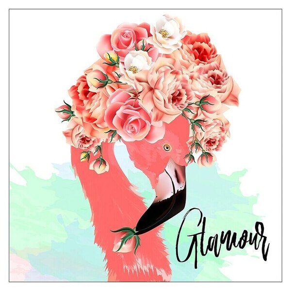 ProArt Slika na platnu (Glamour Flamingo, Š x V: 40 x 40 cm)