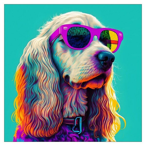 ProArt Young Living Slika na platnu (Animals with Sunglasses - Dog, Š x V: 30 x 30 cm)