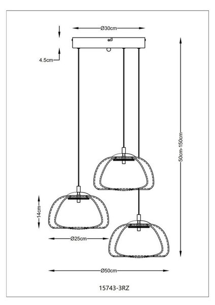 VISEČA LED-SVETILKA AVILA 2700-6500 K 230 V