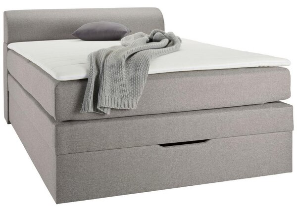 Mömax Postelja Boxspring Flexi 2, Siva, 140x200