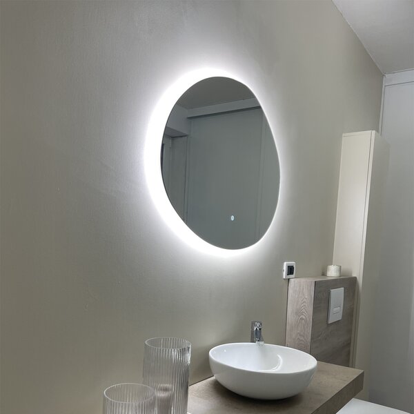 Kopalniško ogledalo 80 cm vklj. LED 3-stopenjsko zatemnjevanje na dotik - Biba