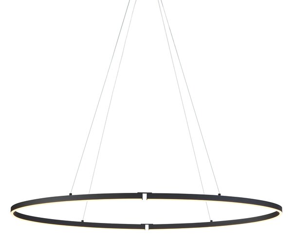 Dizajnerska viseča svetilka črna ovalna 120cm vklj. LED 3-stopenjsko zatemnjevanje - Ovallo