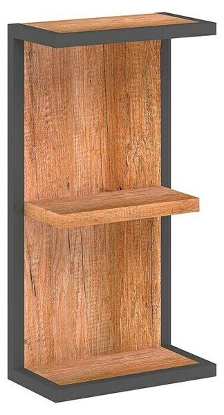 Astor Tree Stenski regal (Do x Š x V: 16 x 30 x 57,5 cm, Hrast/Črna)