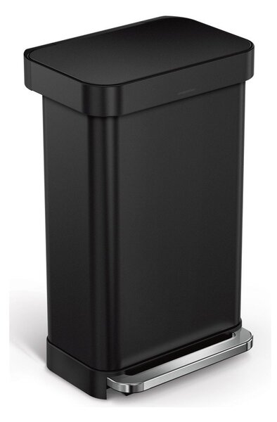 Jeklen koš za smeti s pedalom 45 l – simplehuman