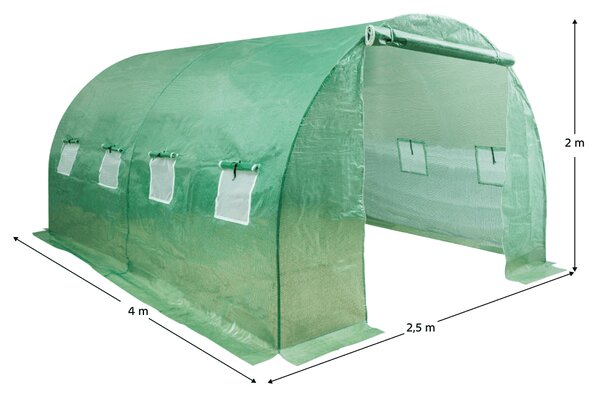 KONDELA Rezervna ponjava za rastlinjak, zelena, 2,5x4x2 m, FELKO TYP 2