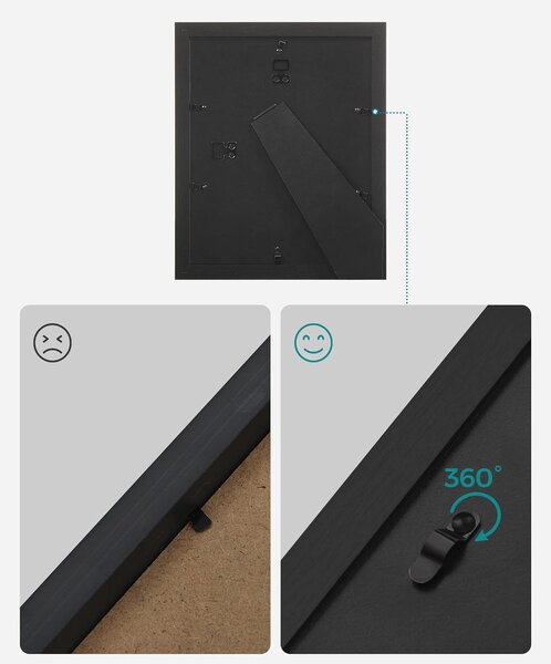 Okvir za slike, komplet 10 okvirjev za slike, črn | SONGMICS