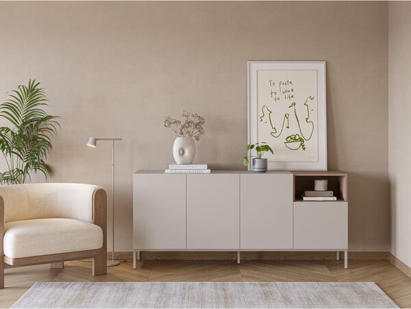 Kremno bela komoda 180x80 cm Cailin – Marckeric